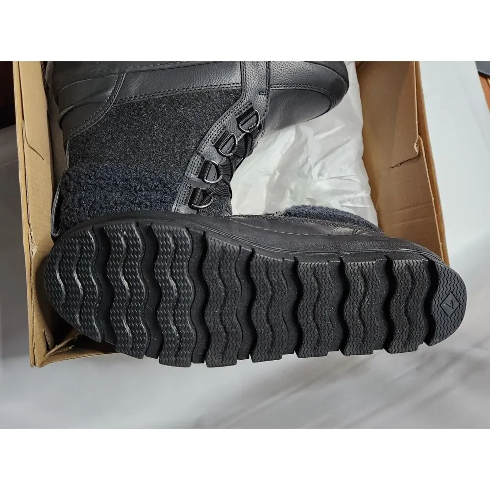 Sperry Juneau Low Hiker Wool‑Blend Boots Women’s 9 Black